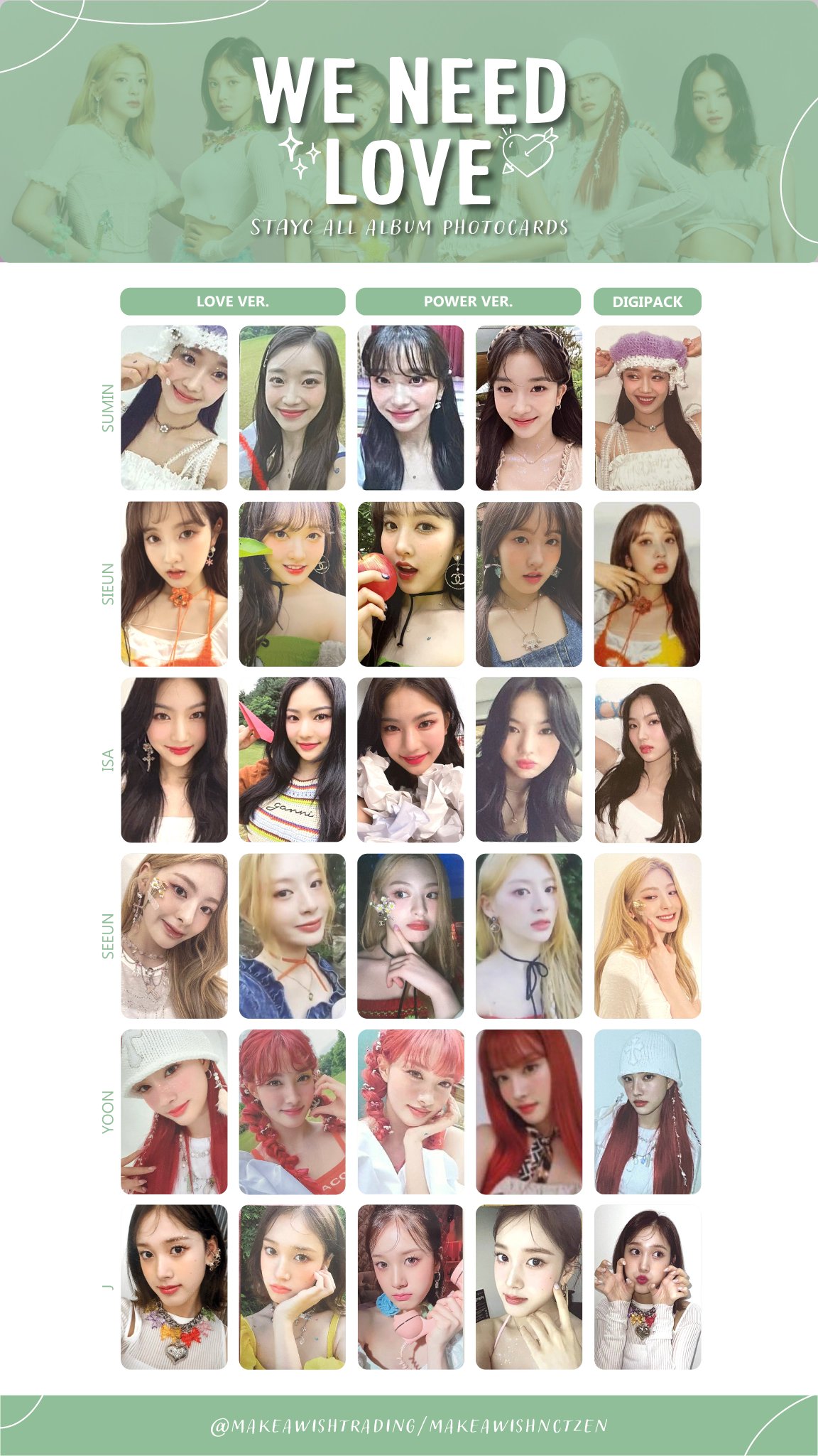 stayc ユン　we need love トレカ StayC 3rd Single Album We Need Love Official Photocard