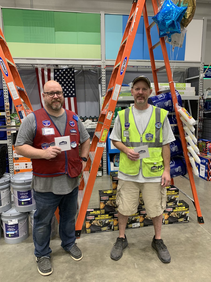 Big shout out to Jamie and Brad! Not only are they available to help our customers in store but they’ll assist customers in our parking lot too. Jamie and Brad assisted a customer that locked their keys in their car.  Another satisfied Lowes customer! <a href="/lowes/">Lowe's</a> @AlexStempovschi