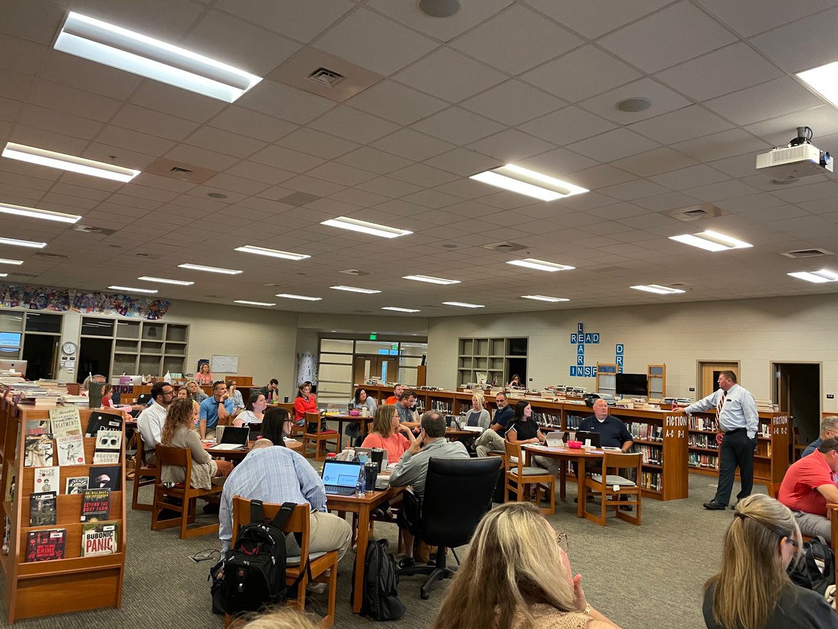 JonTrevCo's tweet photo. Principal Retreat: Day 2 @Arnoldt2Tommy sets the expectation for the year. We are Building on a Culture of Excellence! @JeffCoTNSchools #JCCore4 #EveryStudentEveryday https://t.co/wLd72t8ARS