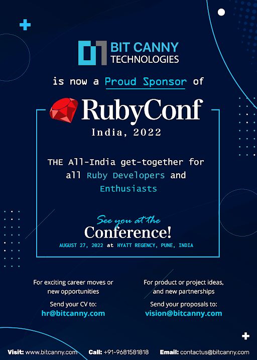 luvmehta's tweet photo. @rubyconfindia @rubyconf We are proud silver sponsors! https://t.co/mZEBtyEwyA