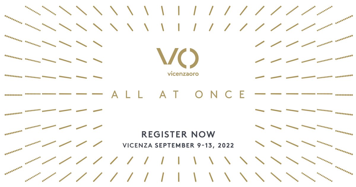 xVicenzaOro's tweet photo. Are you ready to take part to Vicenzaoro September? Register now, VOS22 #allATonce is going to be amazing! https://t.co/Fd5Qbtun9E
•••
#IEG #IEGExpo #vicenzaoro #VOS22 https://t.co/yygSYkOSdr