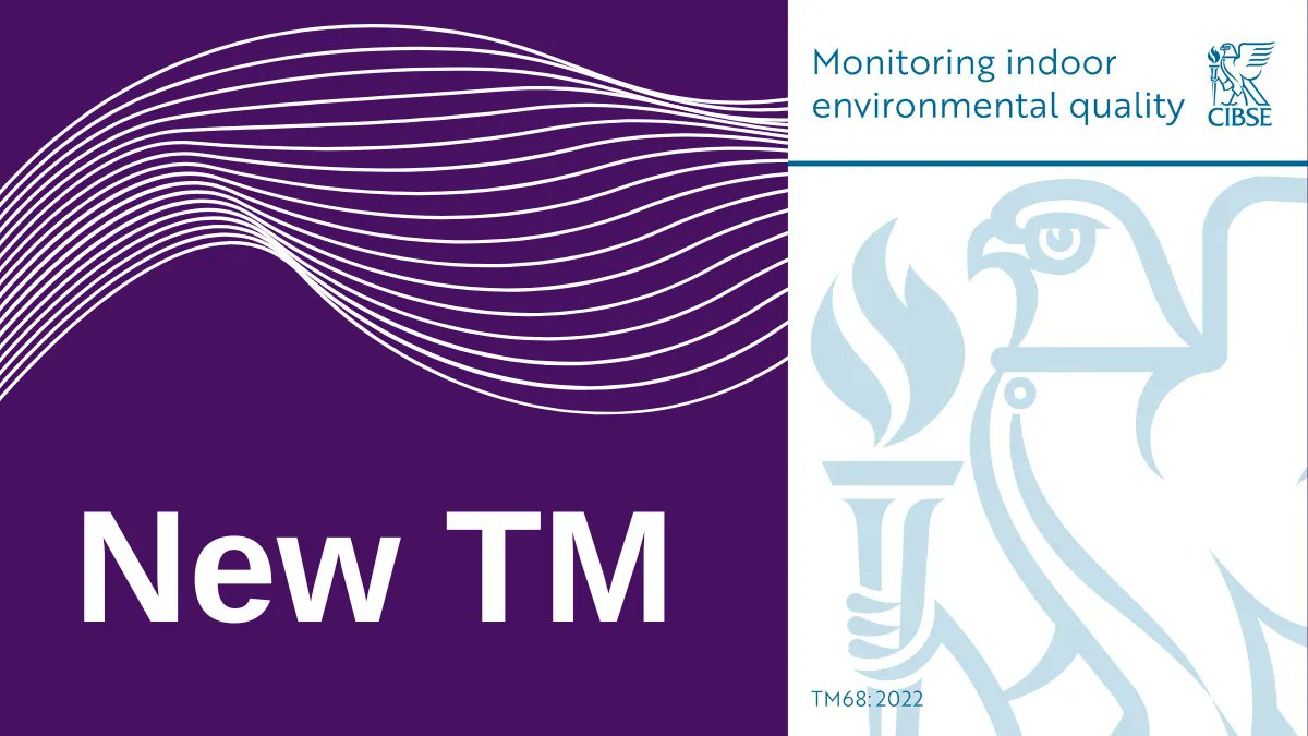 New - ‘Monitoring internal environmental quality’ (TM68) provides an overview of how data collected in real buildings can convey meaningful information about indoor environmental quality. Find out more: buff.ly/3oeRu1N