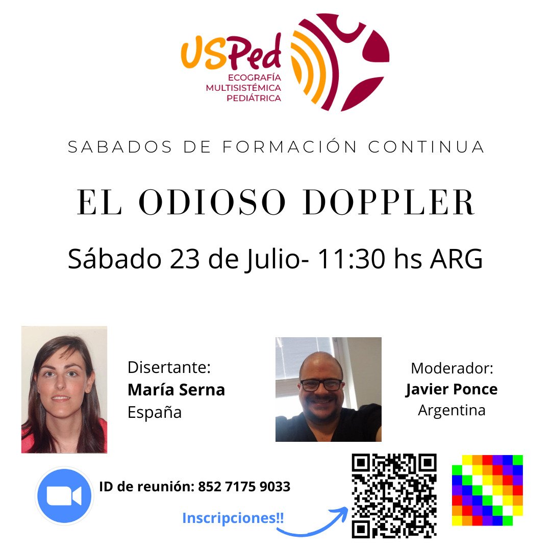 Sábados de #POCUS:
¿Estás aprendiendo US? 🙌😀
¿Toca aprender de #Doppler? 📉📈😰
El Odioso Doppler, por <a href="/DraMariaSerna/">MARIA SERNA GANDIA</a> 🇪🇸 bajo la conducción de <a href="/javierponce76/">Javier Ponce</a> 🇦🇷 #MedEd.
Resuelve interrogantes. #PedsICU

Sábado 23 de Julio:
🇧🇷🇨🇱🇵🇾🇺🇾 11:30
🇧🇴🇨🇺🇻🇪 10:30
🇨🇴🇪🇨🇲🇽🇵🇪 09:30
🇭🇳 08:30
⬇️