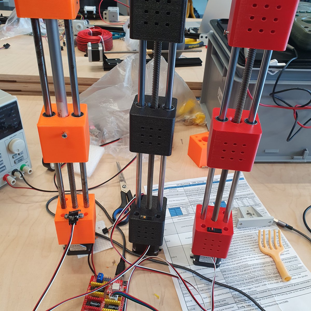 three generations of modular linear actuators powered by #Arduino