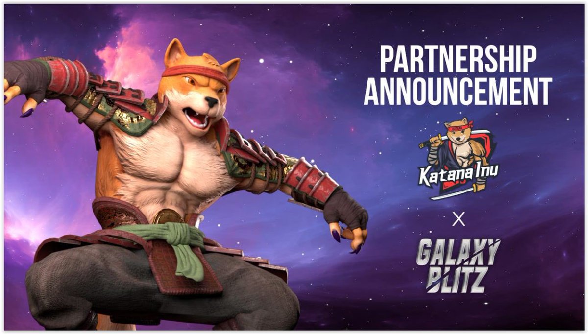 🐕 KATANA INU x GALAXY BLITZ 🪐

We are thrilled to announce our partnership with <a href="/GalaxyBlitzGame/">Galaxy Blitz</a> 🎉
 
Galaxy Blitz is a P2E combat strategy NFT game, where the gamer leads the descendants of humanity to forge a new empire !

We look forward to a long-lasting partnership 💯