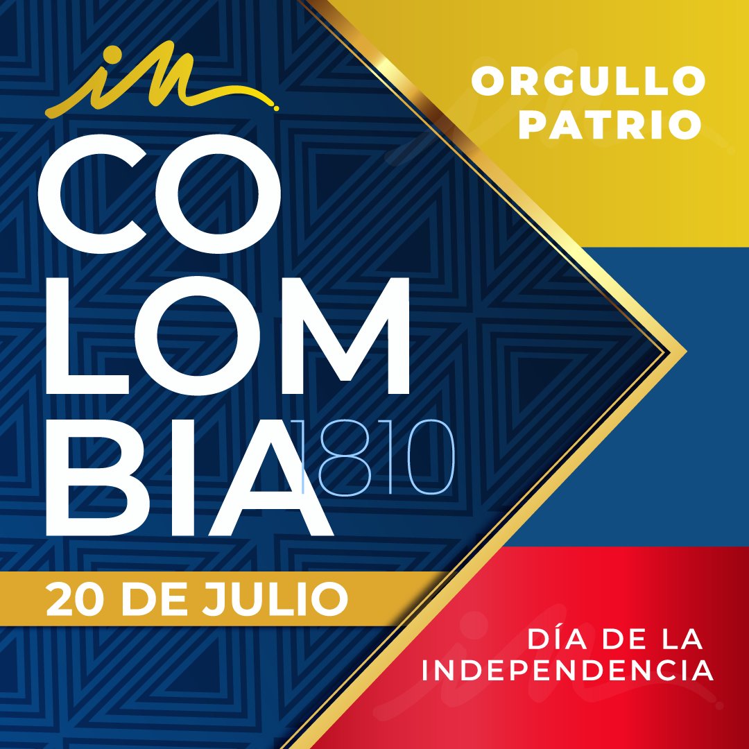 🟡🔵🔴 Somos una empresa orgullosamente colombiana que celebra la independencia de un patria que se transforma día a día y nunca se rinde. 

#DíadelaIndependencia #Colombia #empresascolombianas