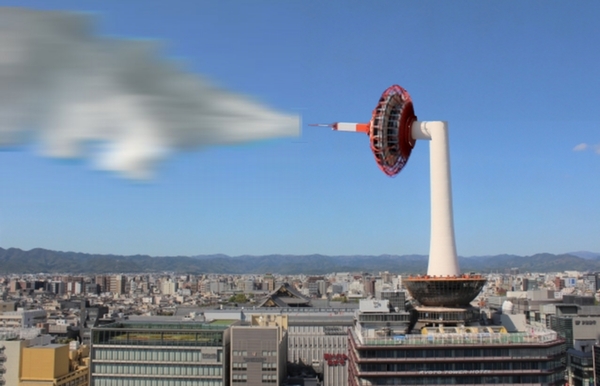 蒸し暑い京都の夏を一気に冷やす秘密兵器 京都タワーファンで古都に涼風を 話題の画像プラス