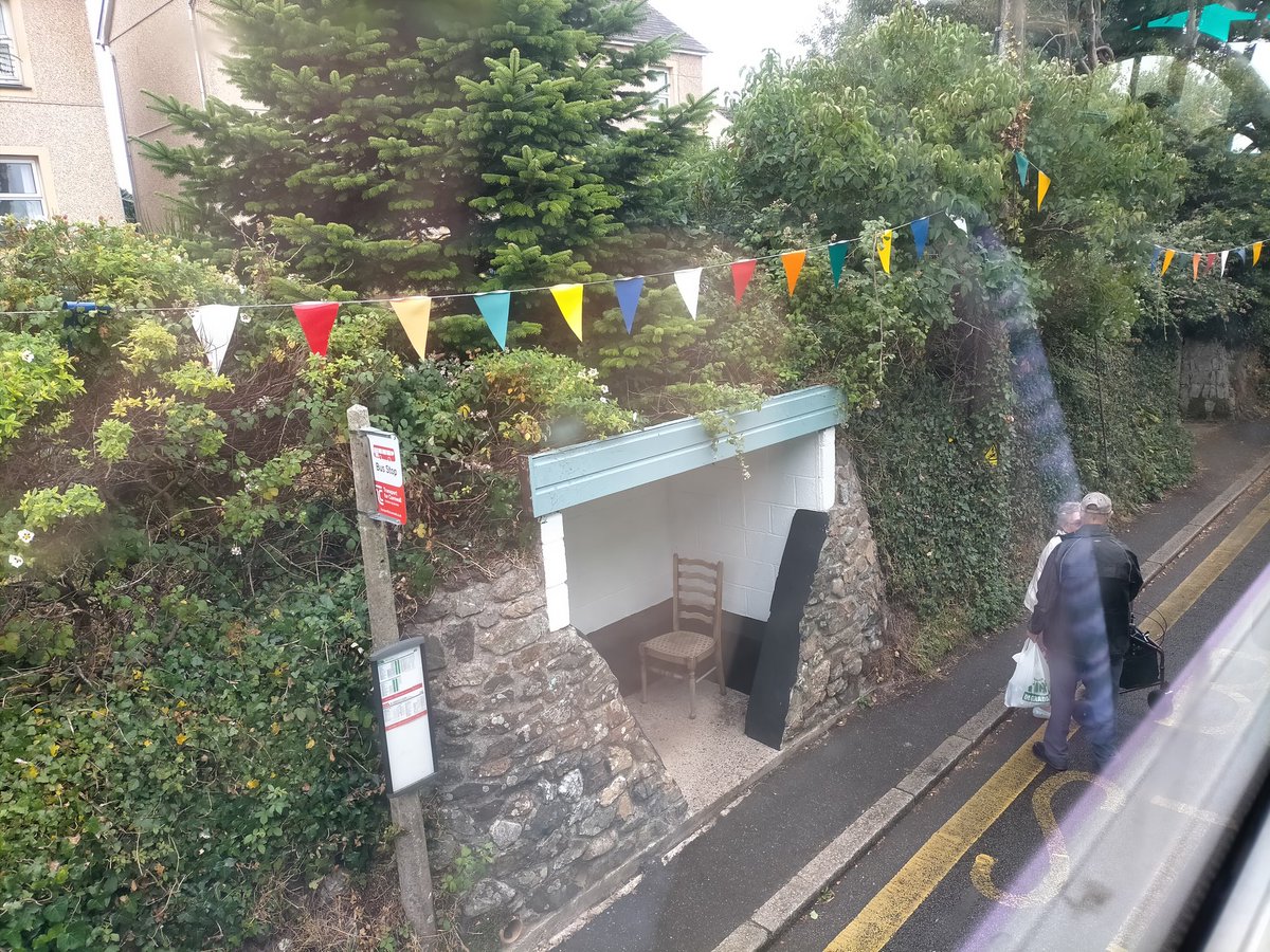 More bus stops need dining chairs and bunting...