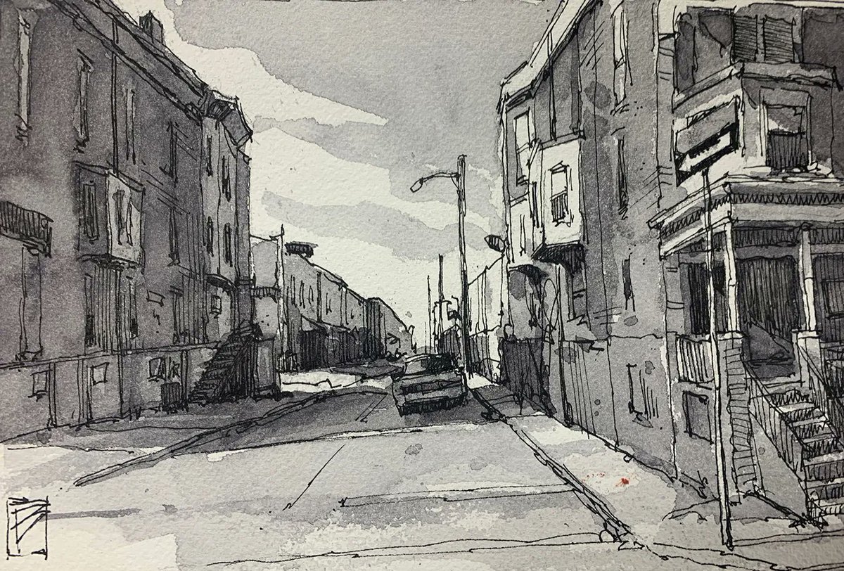 BoydJrFineArt's tweet photo. A litttle pen and ink from the City of Brotherly Love... 7x9, pen , ink, and watercolor. #southernimpressionism #blackandwhite #penandink #urbansketching #urbanlandscape #atlantainteriordesign #interiordesign #gallerywall #southernliving #artforthehome #artgalleryatlanta #art https://t.co/wcZERT4gCt