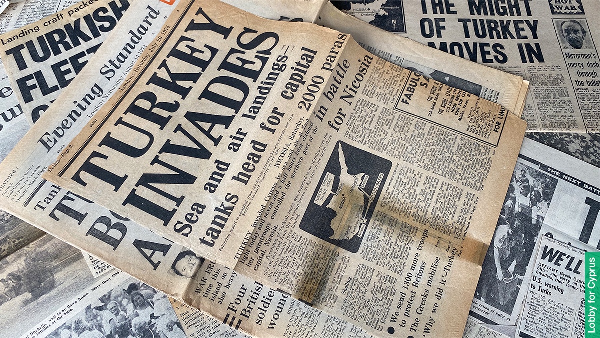 LobbyforCyprus's tweet photo. #OTD 20 July 1974 '#TURKEY invaded #Cyprus by sea and air… paratroops controlled the northern part of the capital, Nicosia. A column of Turkish tanks was reported to be 16 miles from the city…#Kyrenia landings were preceded by heavy shelling and with the invasion came the jets' https://t.co/dheyZM3uHO