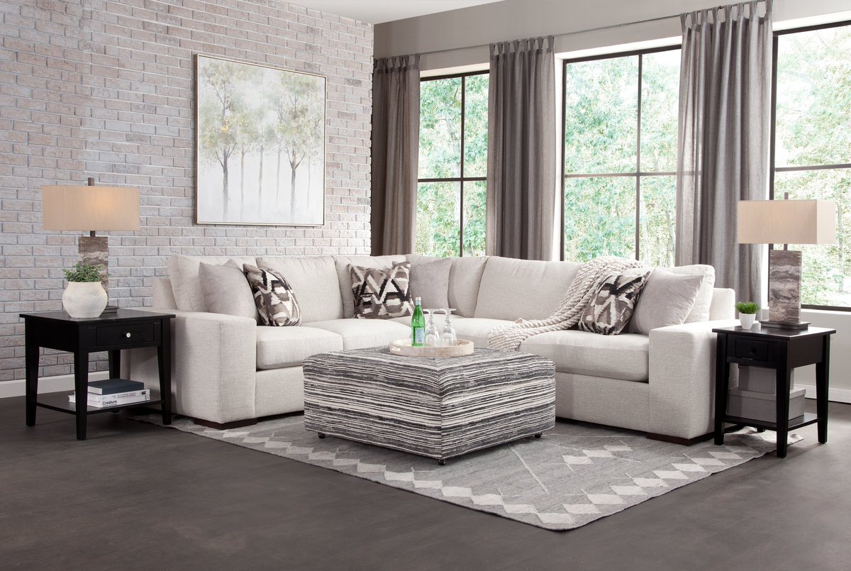 ✨Our new Memphis Sectional + Fremont Cocktail Ottoman✨