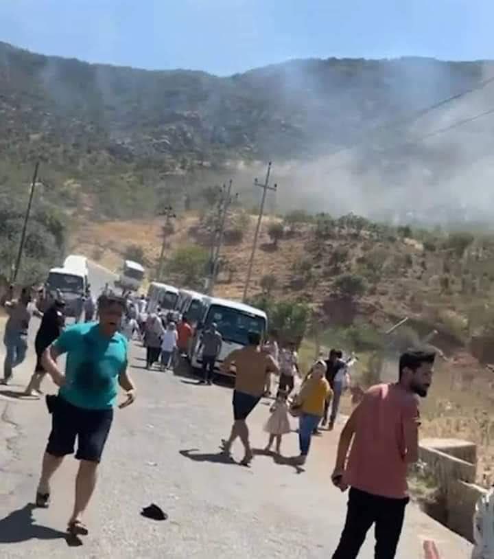 🔴10 Iraqi local tourists killed in a new Turkish attack on a resort in Zakho district (Duhok) in Kurdistan region.