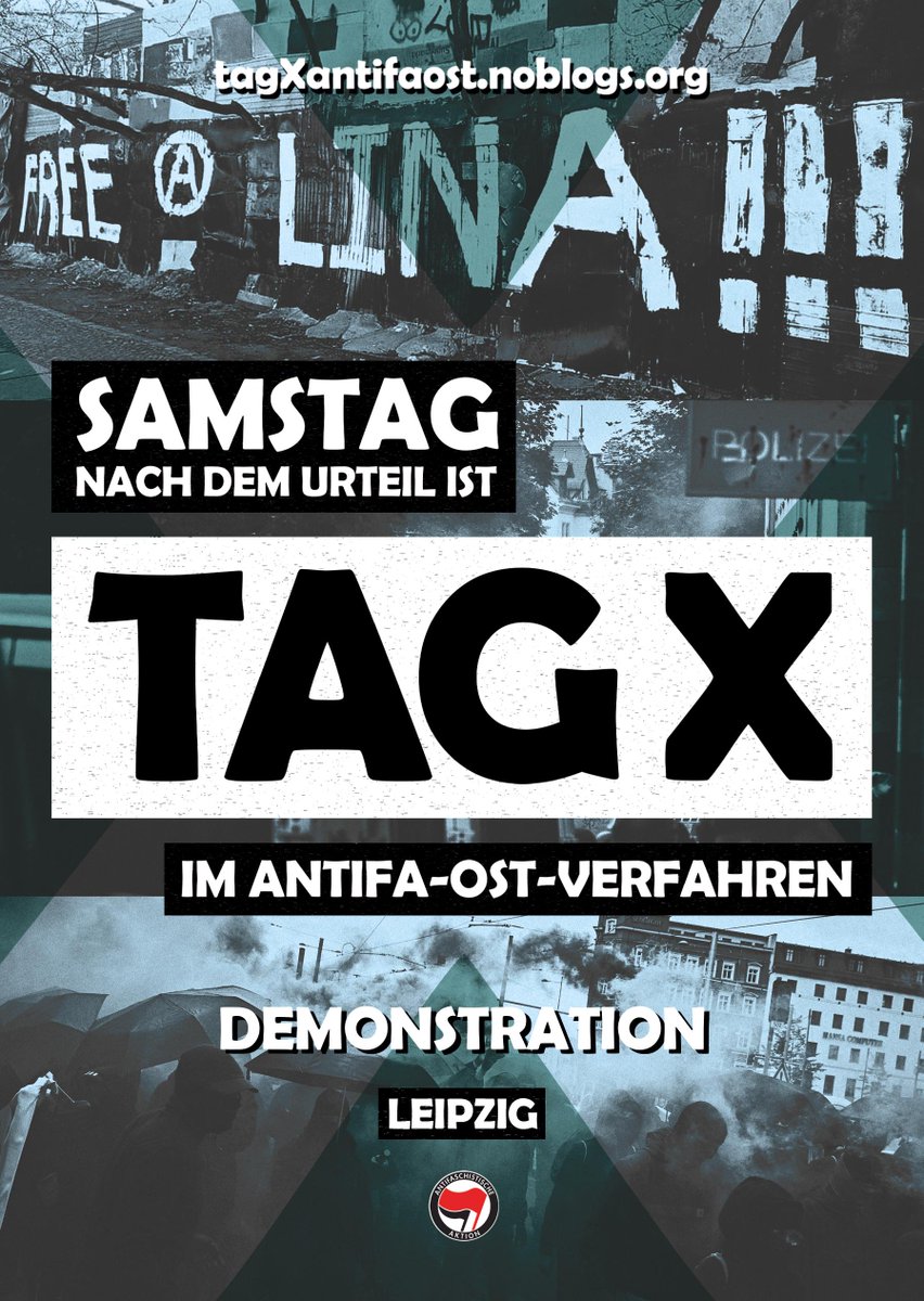 +++ UNITED WE STAND - TROTZ ALLEDEM, AUTONOMEN ANTIFASCHISMUS VERTEIDIGEN! +++

Kommt zur autonomen Tag-X Demo in #Leipzig am Samstag nach der Urteilsverkündung im Antifa-Ost-Verfahren!

Aufruf: tagxantifaost.noblogs.org/post/2022/07/1…
Kurzaufruf: tagxantifaost.noblogs.org/post/2022/07/1…

#freeLina #tagXantifaost