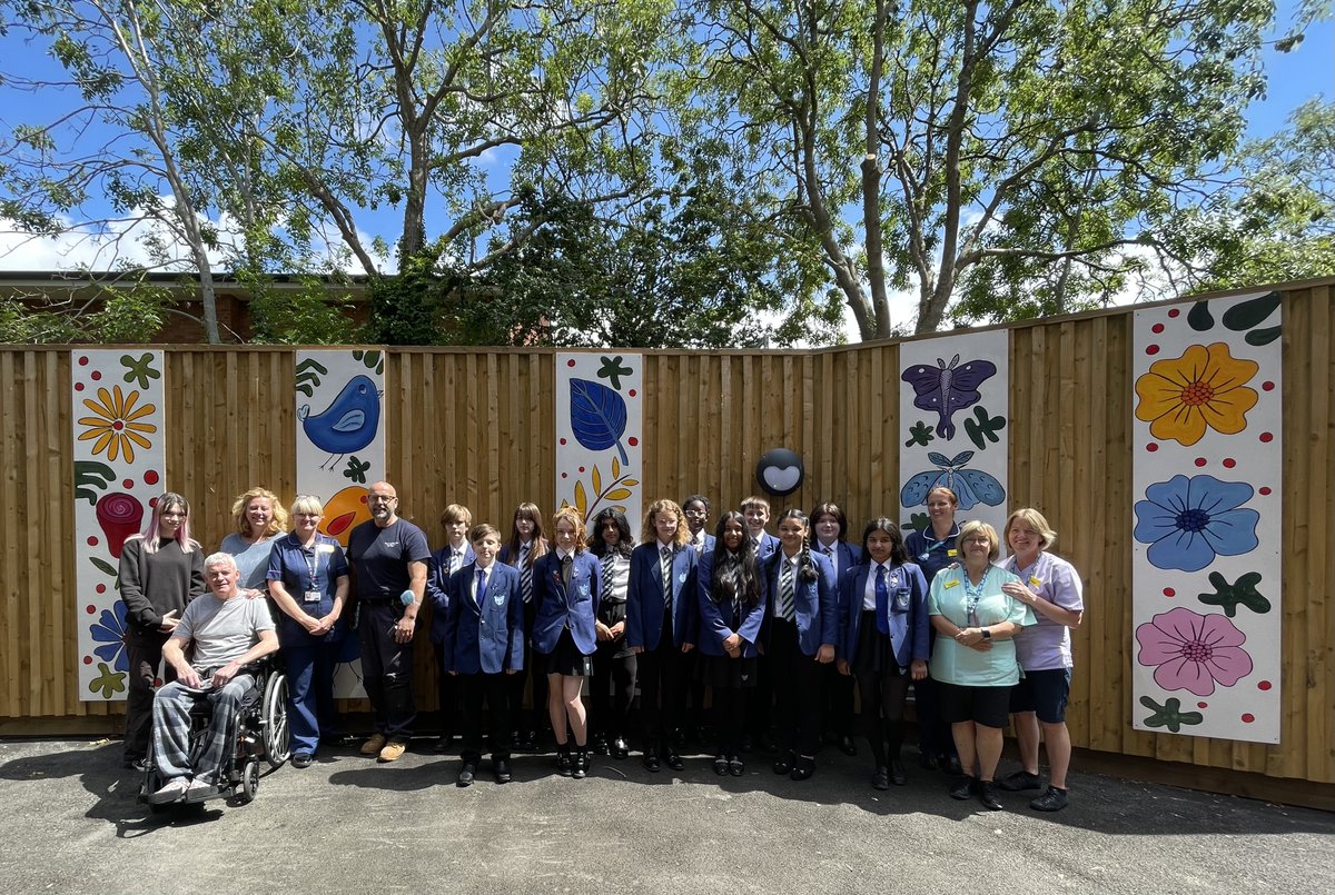 CampionSchool's tweet image. Campion School artwork improves green space of local brain injury unit.