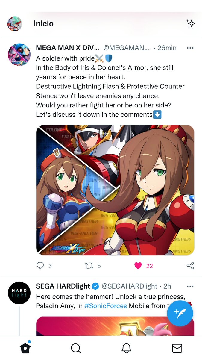 EfraArt_Mix's tweet photo. Sometimes Twitter does very weird things, and other really epic things 😂😆. The Knight of Hearts and the Honorable Sword of Justice have been synced 😄😎 (#GirlPower xD)

#SonicForcesSpeedBattle 
@SEGAHARDlight
#MegaManXDive @MEGAMANXDiVEMO1 https://t.co/snlsu5VZAa