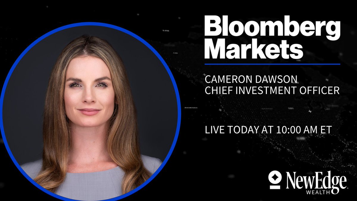 NewEdgeWealth's tweet photo. Catch Cameron Dawson this morning at 10:00 AM ET on Bloomberg Markets!
#NewEdgeWealth #BloombergMarkets https://t.co/69ih8n0tB9