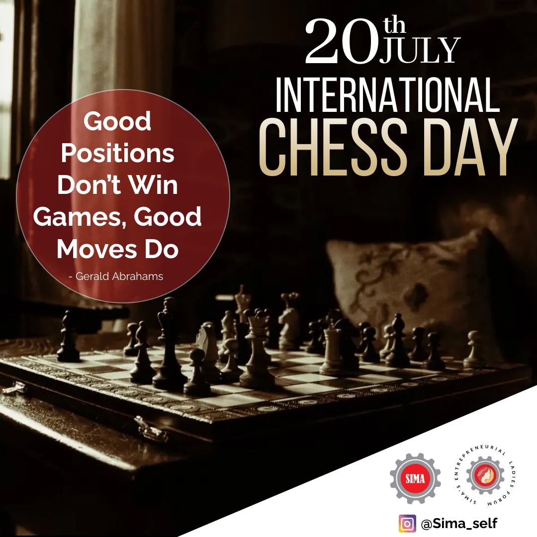 Chess is life in miniature, it’s a struggle and a battle all at once.

#InternationalChessDay #businessowners #businessgrowth #entrepreneurship #empowersmallbusinesses #smallbusinessindia #msmeindia #chessquotes