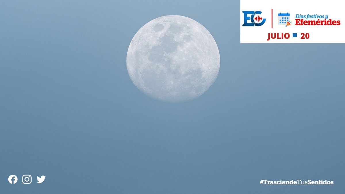 EfectoComunica2's tweet photo. #Efemerides 🗓.  Hoy es el Día Internacional de la #Luna 🌛, para conmemorar el aniversario del primer aterrizaje de seres humanos en la Luna pertenecientes a la Misión Lunar Apolo 11, el día 20 de julio de 1969.
#EfectoComunicación https://t.co/NPcEAVnxYs