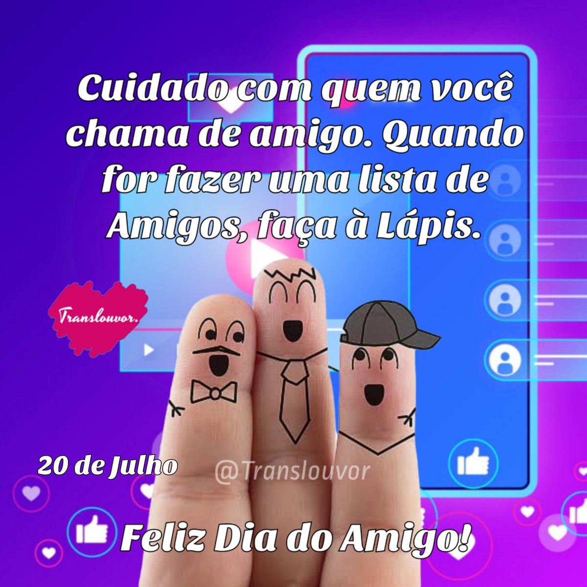 Translouvor's tweet photo. O DIA DO AMIGO CELEBRA-SE A 20 DE JULHO.

A origem da data remonta a 1969, data da chegada do homem à Lua, que demonstra a união dos homens para alcançar objetivos.

Como tão importante.. (Leia mais em https://t.co/52B4FtH7wK)

#DiaDoAmigo #friends https://t.co/kZMNzHir35