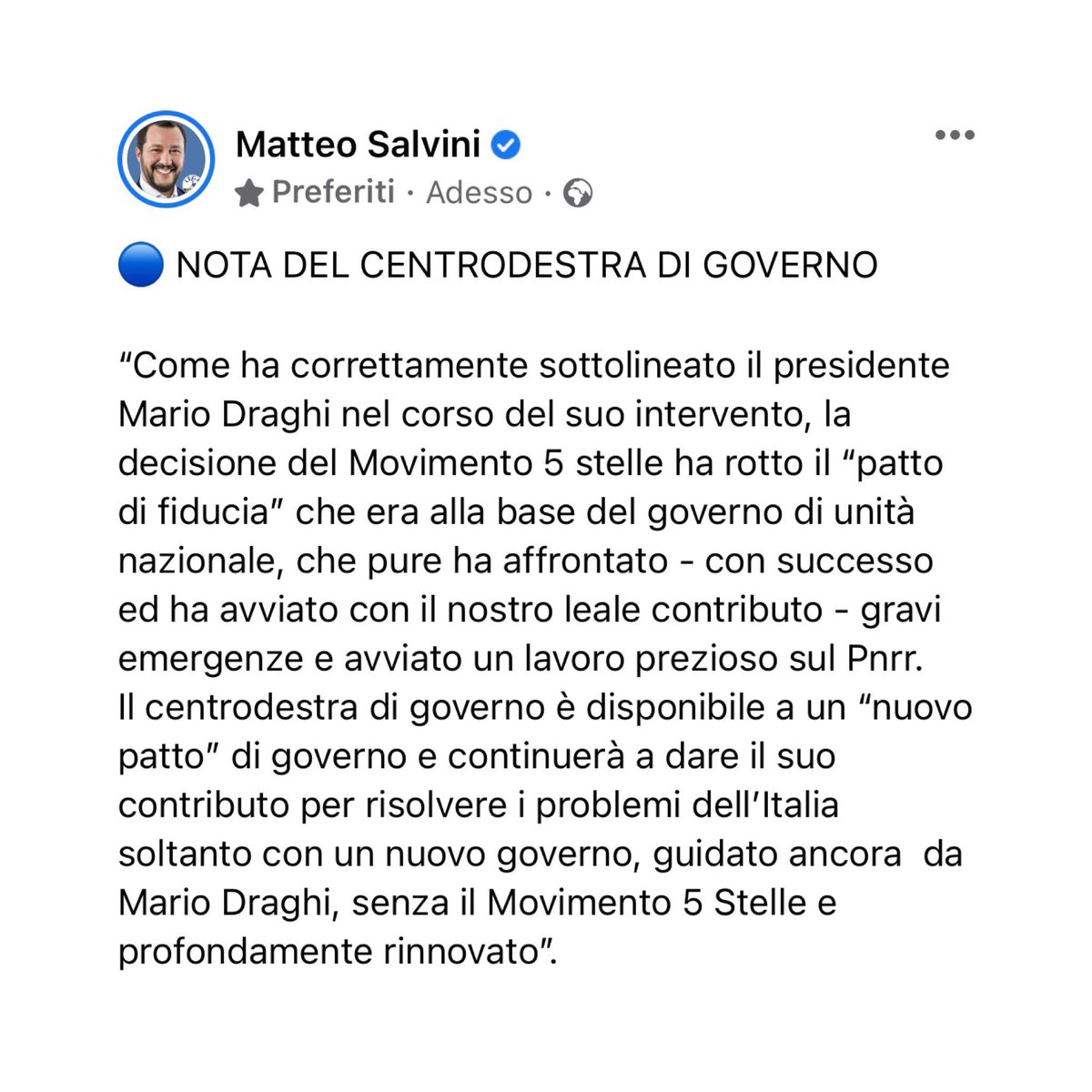 Matteo Salvini tweet media