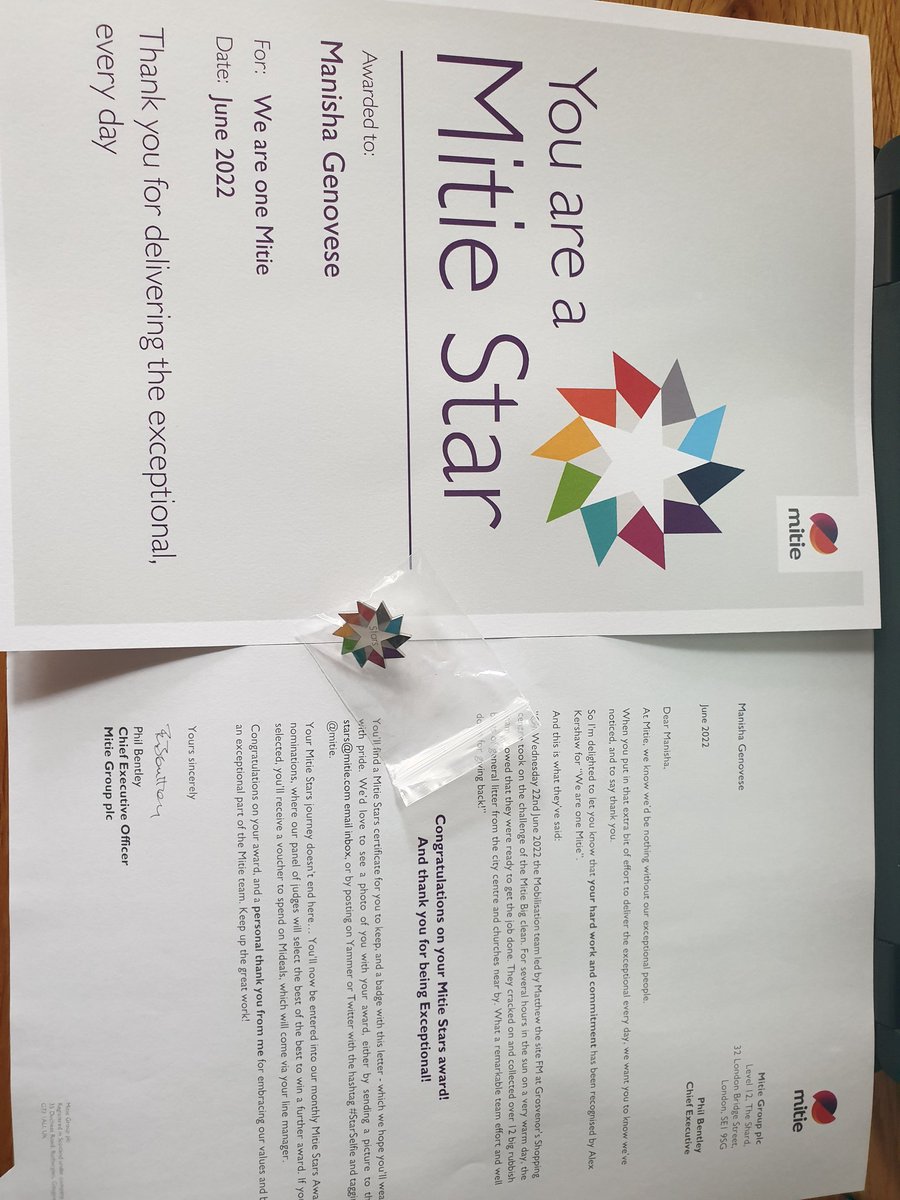 A lovely little surprise arrived in the post this afternoon!! Thank you for the nomination. #teamwork