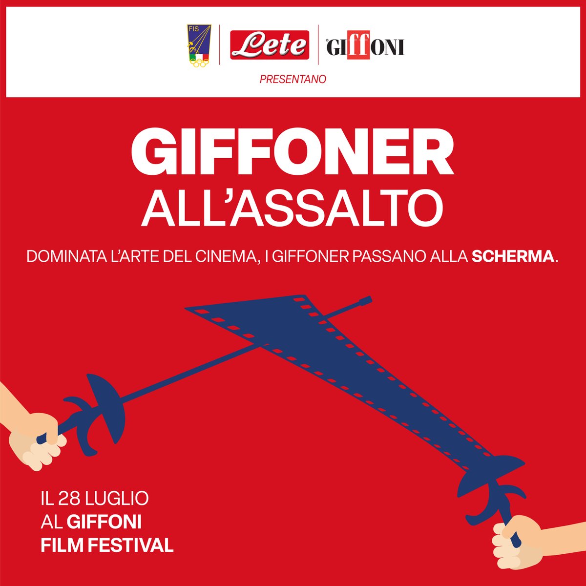 Oggi comincia il quarto appuntamento sportivo del Giffoni. Oggi, Lete e @Federscherma in pedana. Dopo un assalto tra schermidori, i #Giffoner faranno pratica nella scherma con i maestri federali. ​ @giffonifilmfest #acqualete #acquadellosport #giffoni2022