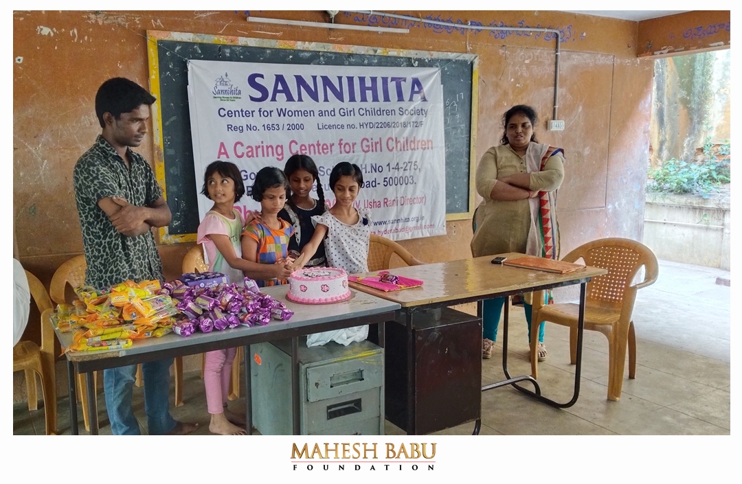 MBfoundationorg's tweet photo. On the occasion of Sitara's Birthday lunch was arranged by MB Foundation at Sannihita Center for Women and Girl care Orphanage. 
#HBDSitaraGhattamaneni #MBFoundation https://t.co/2QPupWa8Ha
