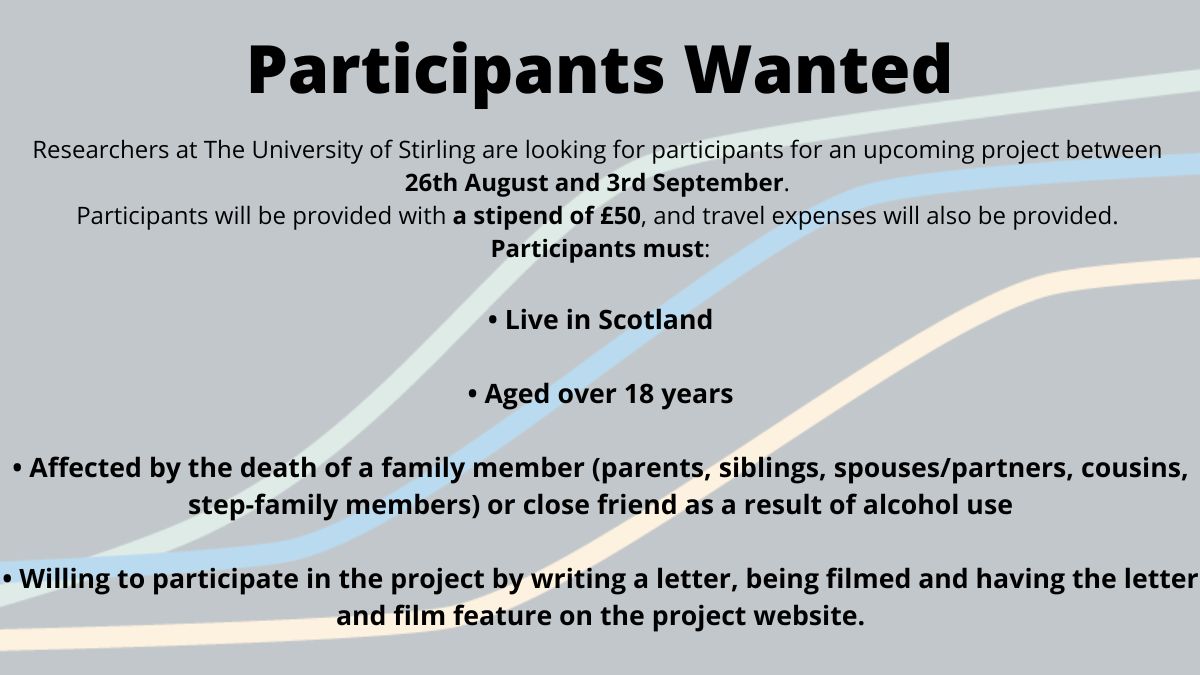 SHAAPAlcohol's tweet photo. 📢Researchers at the University of Stirling are looking for people to participate in an anti-stigma campaign called ‘See Beyond. See the Lives. Scotland’.

✅Learn more: https://t.co/mYzT0mq1bJ https://t.co/C3j3EOjrcq