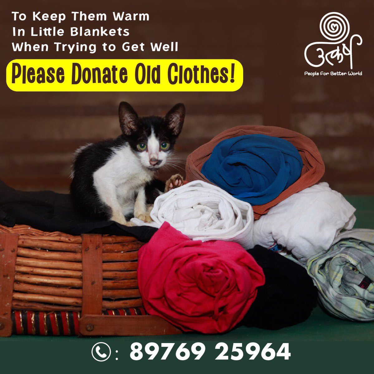 #DonateOldClothes to Sick & Injured Strays, To Keep Them Warm, To Save Their Lives! Please #donate old clothes to make little blankets out of them and help injured and sick #strays to remain warm. These clothes are needed for #UtkarshAnimalHospital 
#Peopleforbetterworld #Mulund