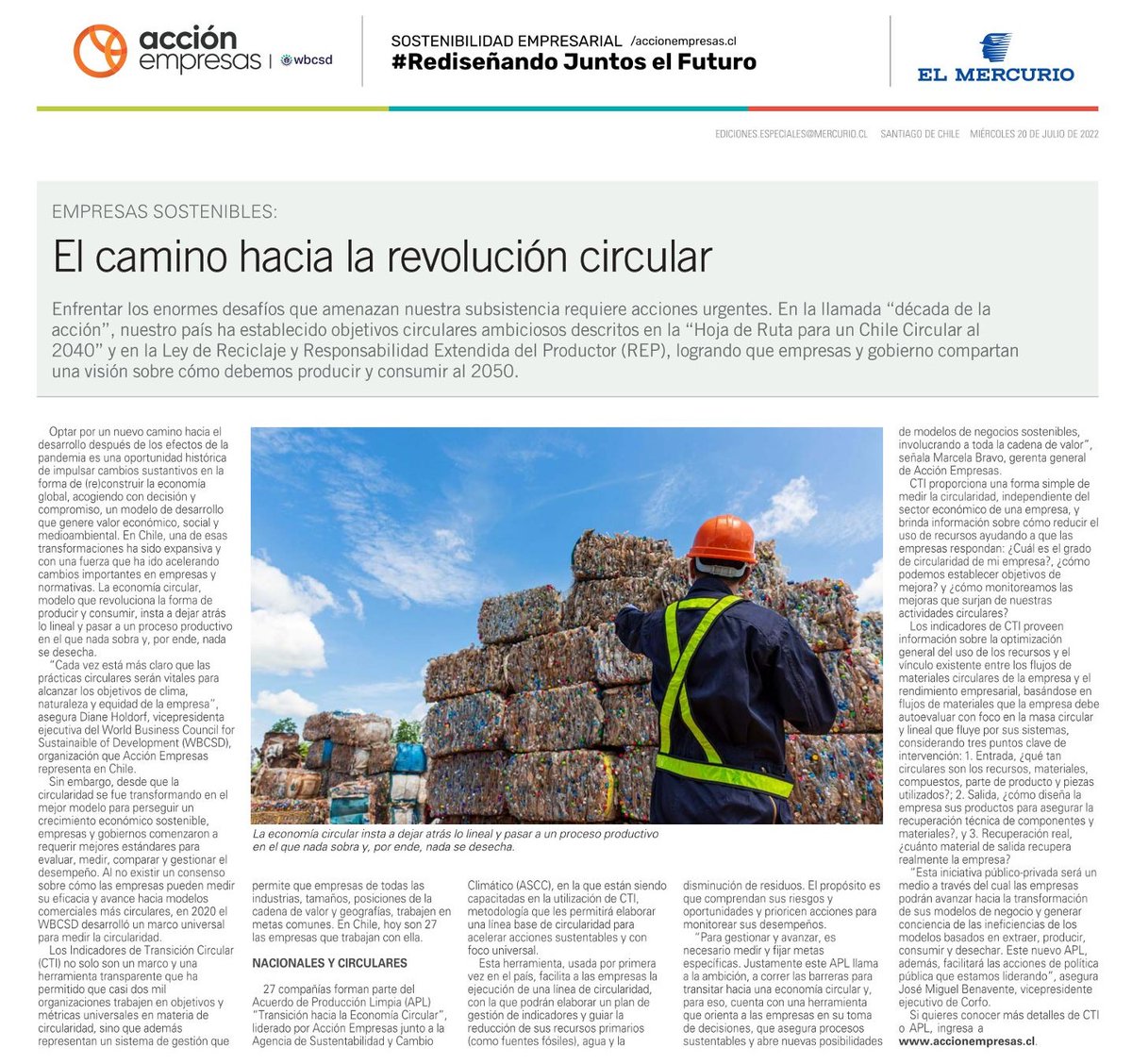 Corfo's tweet photo. La #EconomíaCircular es el modelo productivo a impulsar en nuestro país con la "Hoja de Ruta para un Chile Circular al 2040" 👉 https://t.co/0xIRXUCcoS https://t.co/rirzkWWsIH