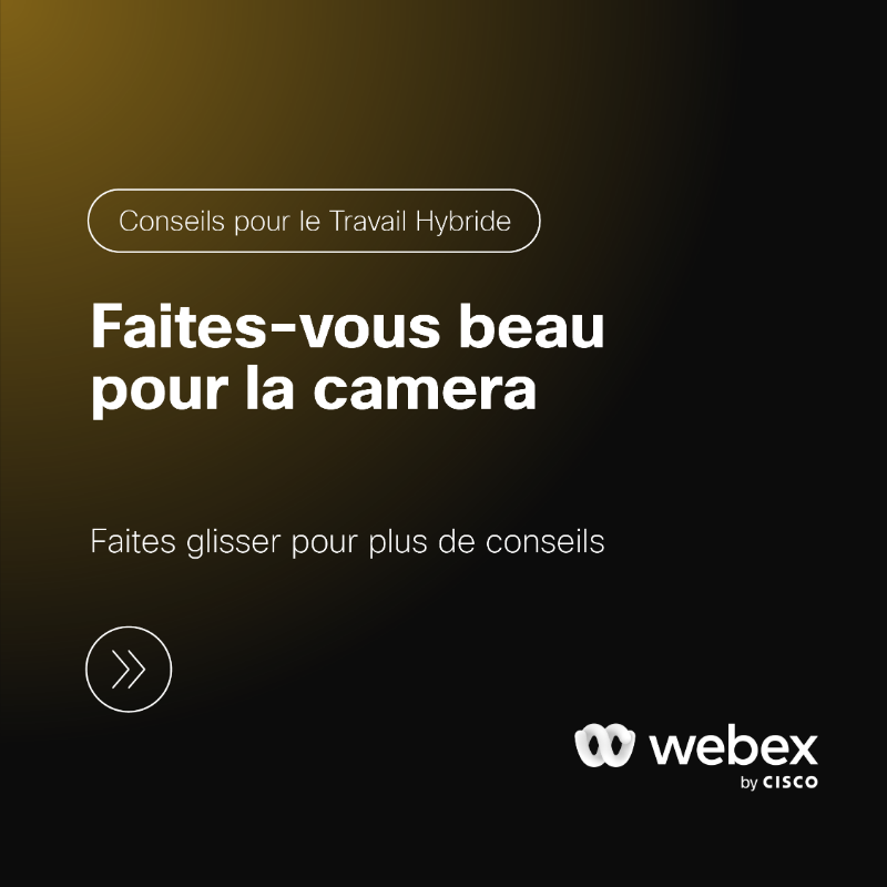 Webex_France's tweet photo. Ça peut être difficile de savoir quoi porter pour un appel vidéo.

Voici quelques conseils pour vous aider à avoir plus confiance en vous devant la caméra.

#HybridWorkTips