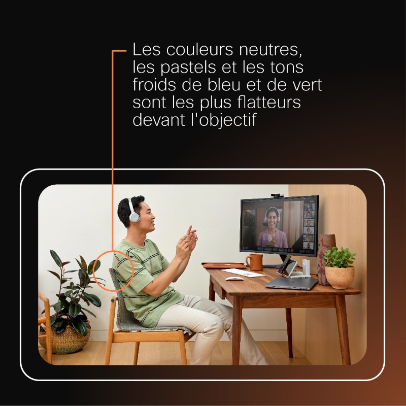 Webex_France's tweet photo. Ça peut être difficile de savoir quoi porter pour un appel vidéo.

Voici quelques conseils pour vous aider à avoir plus confiance en vous devant la caméra.

#HybridWorkTips