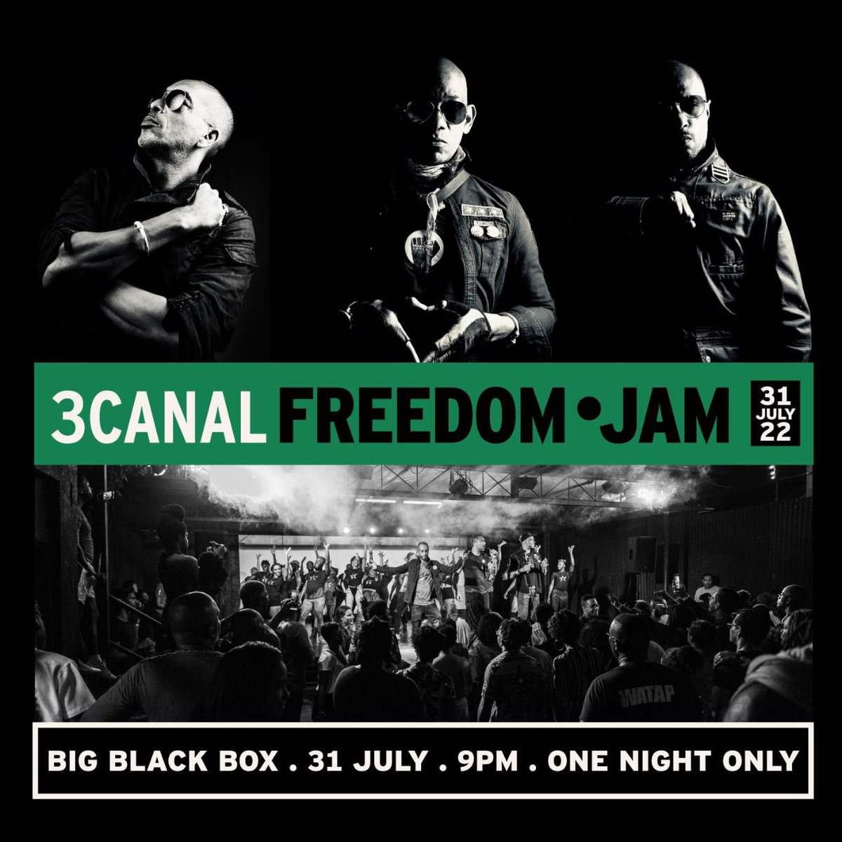BstlyColdStoute's tweet photo. Greetings!

#3Canal #FreedomJam
Early bird tickets are $200TT till Sunday 24th July, 2022.

Tickets can be bought online via:
https://t.co/m6X2DpJVfH

For further info call the Big Black Box Office: 868-320-0042 https://t.co/h0DB63x73q