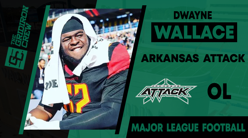 One of our Class of 2019 Pro Prospects, Dwayne Wallace @trainwrecker_62, was listed by @insideMLFB as one of the top 10 players to watch on the Arkansas Attack in the @MLFBofficial this season. #MLFB Top 10: sportsgamblingpodcast.com/2022/07/19/top… Pro Prospect Interview: thegridironcrew.com/dwaynewallace-…