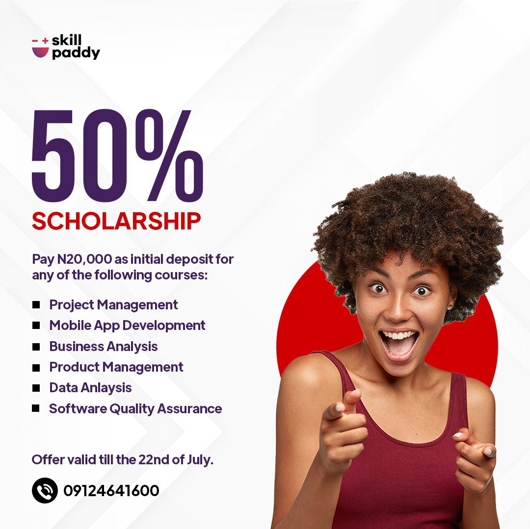 flexitafrica's tweet photo. With just N20,000 you can become a Tech boss ! Yes, just N20k will get you in a class to study any of the following courses. 

Send us a dm or call the number below for more details https://t.co/OaXb45frBt