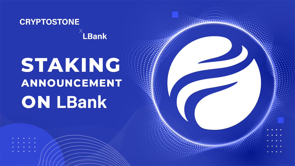 🔥 Cryptostone ($CPS) staking announcement:

✅ As promised, Cryptostone will start CPS staking in cooperation with LBank.

Annualized Yield (APR): 48% (only for the first round)
Duration: 1 month
Lock time: No
Minimum amount:  TBA
Start time:  After the LBank listing