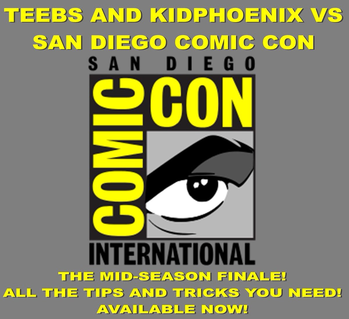 TeebsAndKidVS's tweet photo. The mid-season finale!

All the tips and tricks you need from a pair of seasoned #SanDiegoComicCon veterans to have a pleasant experience at #SDCC  

For the noobs ... and the seasoned vets. This pod's for you!

#ComicCon https://t.co/Okj8tAubP3