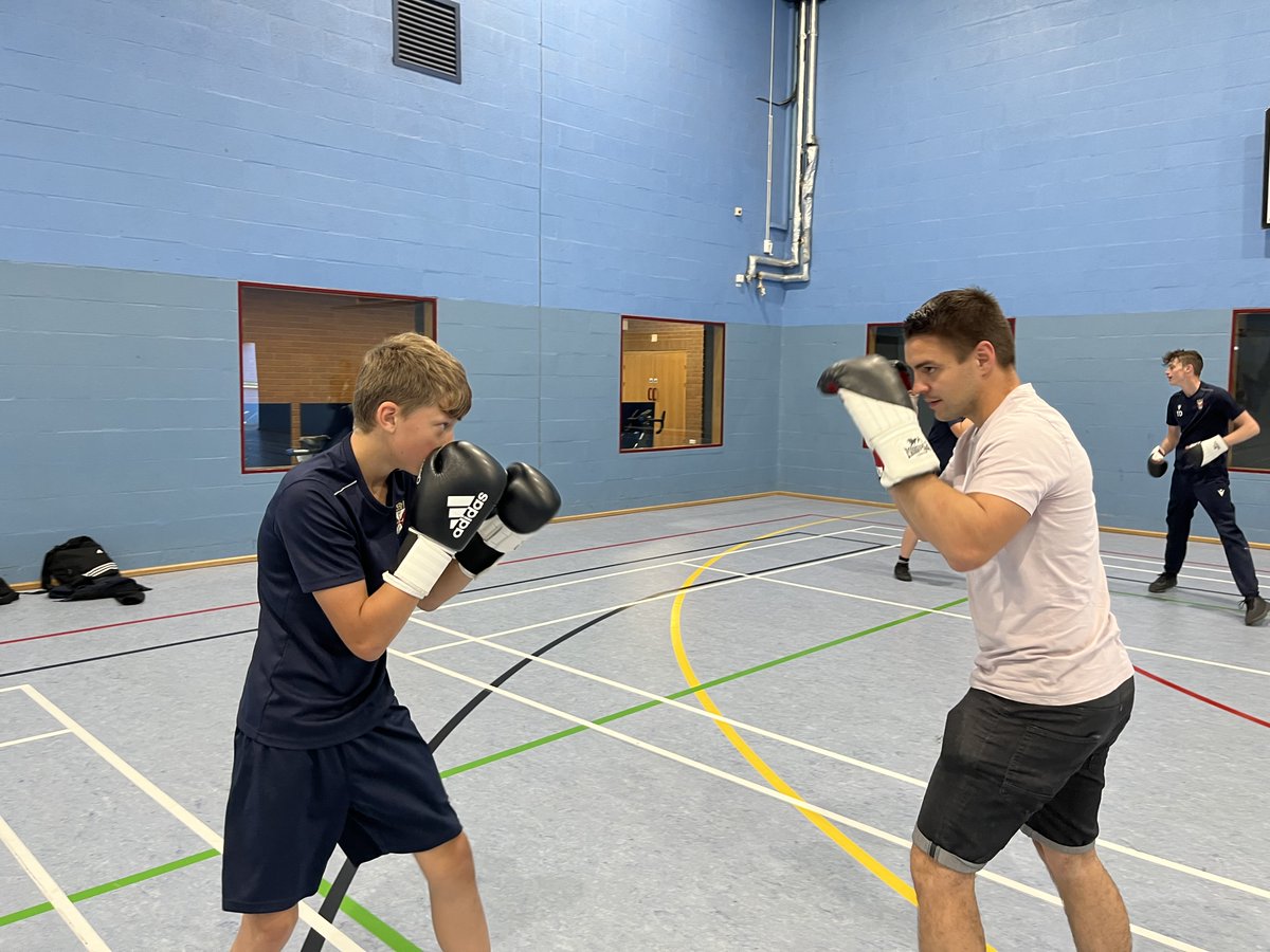 It’s been great to welcome back ex – student <a href="/joehughesboxing/">Joe Hughes</a> , who is an ex – European boxing champion. Joe has been working with students from Years 7 and 8. They have benefited from learning boxing skills, improving fitness, and working on qualities like focus and resilience.