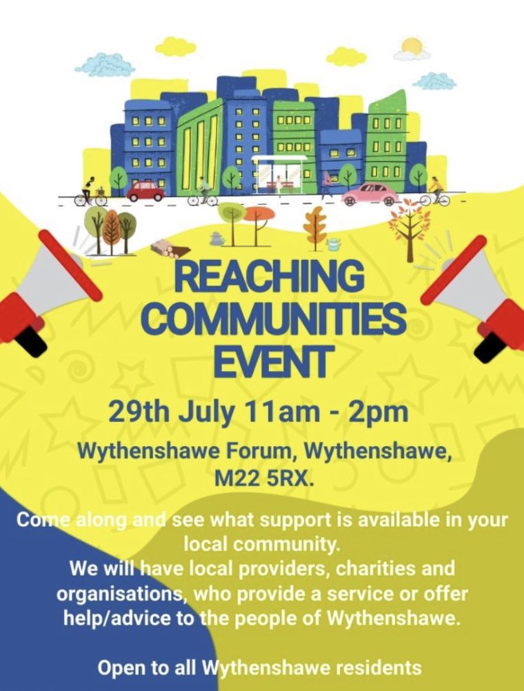 Great event happening next Friday in #Wythenshawe members of our @realoppswyth team and @CD_WCHG will be there so please come and say hello and find out what’s going on in our local #community <a href="/wythenshawe_chg/">Wythenshawe Community Housing Group</a> <a href="/AfWyth/">Age Friendly Wythenshawe</a> <a href="/WythMuslimAssoc/">Wythenshawe Masjid</a> <a href="/MCCWythenshawe/">MCC Wythenshawe</a> <a href="/wfm972/">Wythenshawe FM Radio (97.2FM), DAB & Smartspeaker</a>