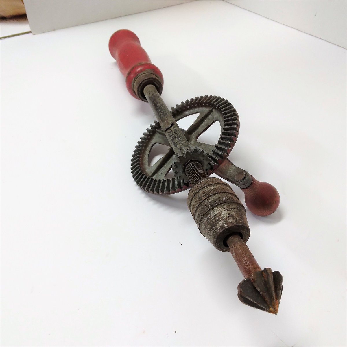 Excited to share the latest addition to my #etsy shop: Vintage Egg Beater Hand Crank Drill with Red Paint and Wood Handle-Antique1920 etsy.me/3zhYwcq #red #hand #copper #eggbeater #handcrank #handdrill #collector #RecycledBirdSuites
