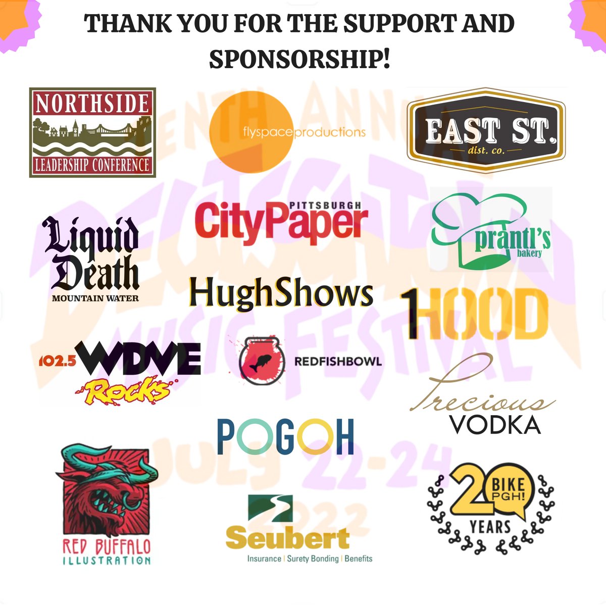Thank you to our awesome partners and sponsors for helping to put this festival on!!