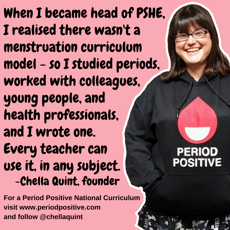 According to the new #WomensHealthStrategy published today, the government's ten-year ambition: 'girls and boys receive high-quality, evidence-based education on menstrual and gynaecological health from an early age.' I say we can do it in ten weeks. #periodpositiveschools