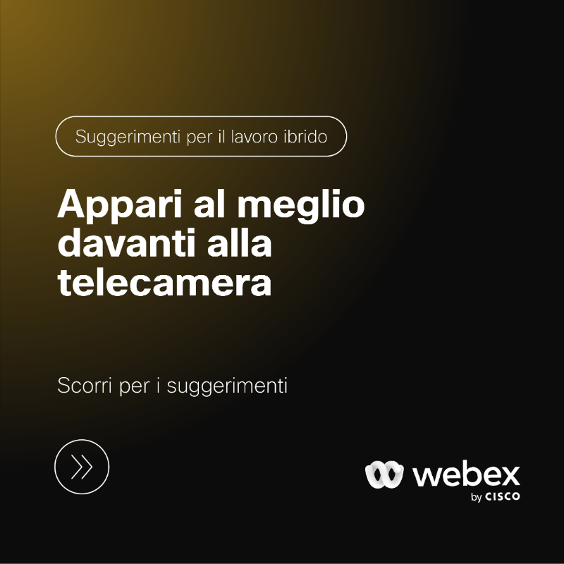 Webex_Italy's tweet photo. Può essere difficile sapere cosa indossare per una videochiamata.

Ecco alcuni consigli che vi aiuteranno ad apparire al meglio davanti alla webcam.

#HybridWorkTips