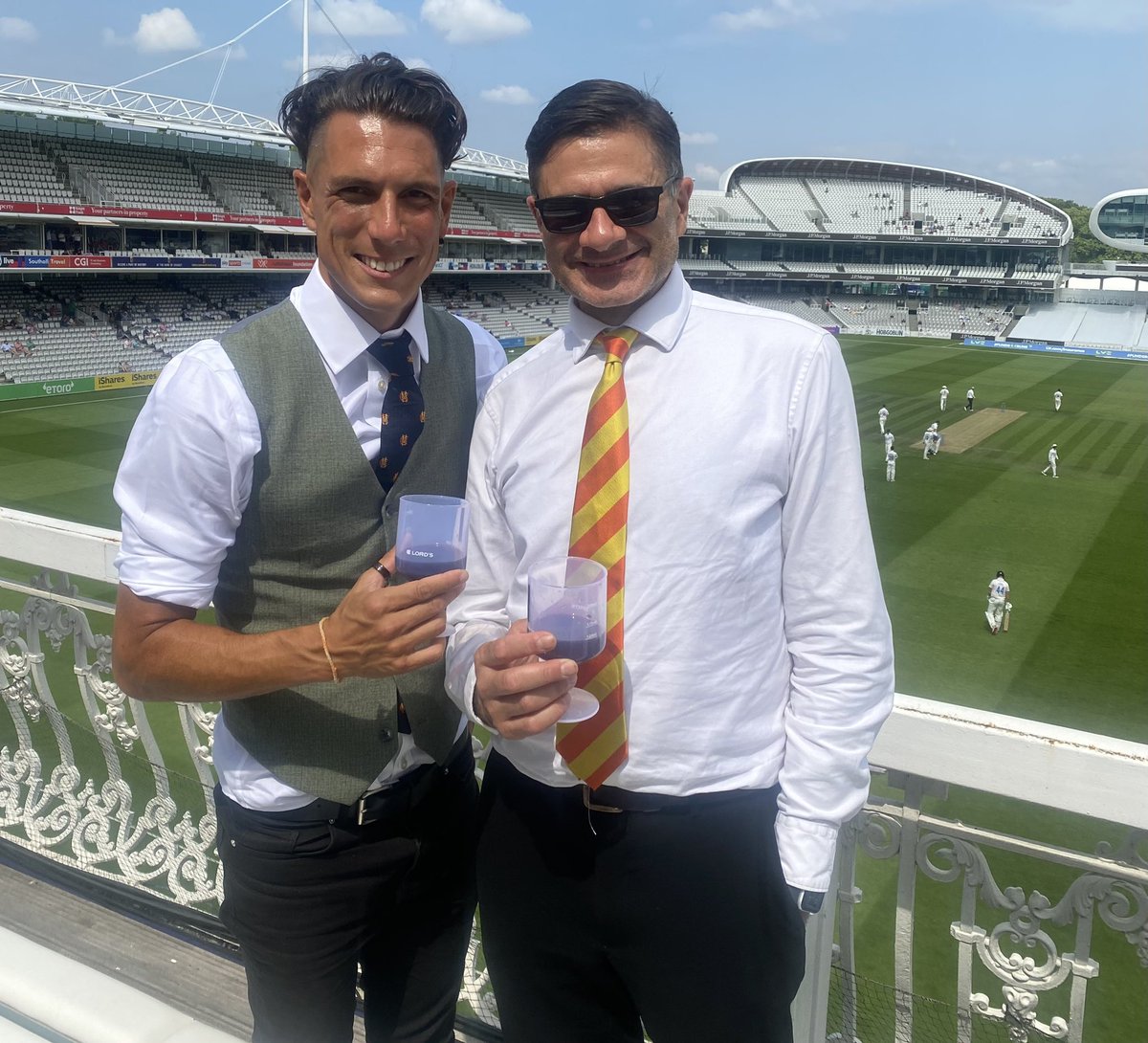 Blues&RootsEnsemble (@bluesrootsband) on Twitter photo Cheers to <a href="/Head_WHS/">Fionnuala Kennedy</a> from team BARE! Many thanks for the bottle after our workshop, we thought we’d drink it in a suitably appropriate venue…
<a href="/HomeOfCricket/">Lord's Cricket Ground</a> Cheers to <a href="/Head_WHS/">Fionnuala Kennedy</a> from team BARE! Many thanks for the bottle after our workshop, we thought we’d drink it in a suitably appropriate venue…
<a href="/HomeOfCricket/">Lord's Cricket Ground</a>