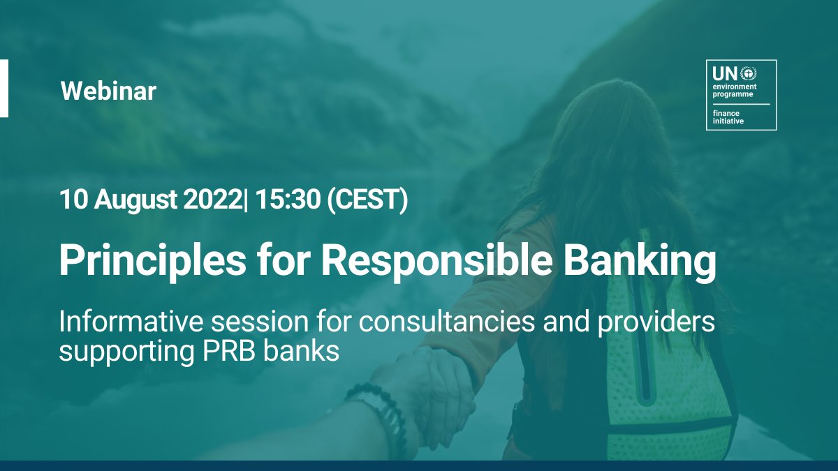 UNEP FI on Twitter "In this webinar for consultancies, service and assurance providers that