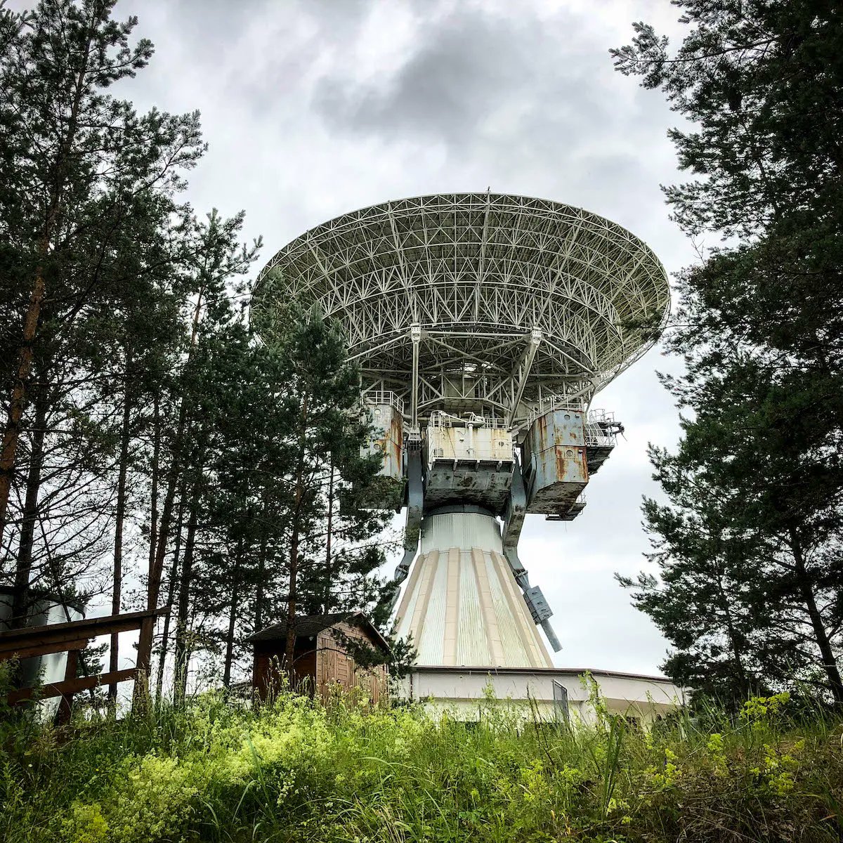 The Ventspils International Radio Astronomy Centre in Latvia – once a top secret communications centre during the Soviet period, used to intercept and decode communications between Europe and the United States.