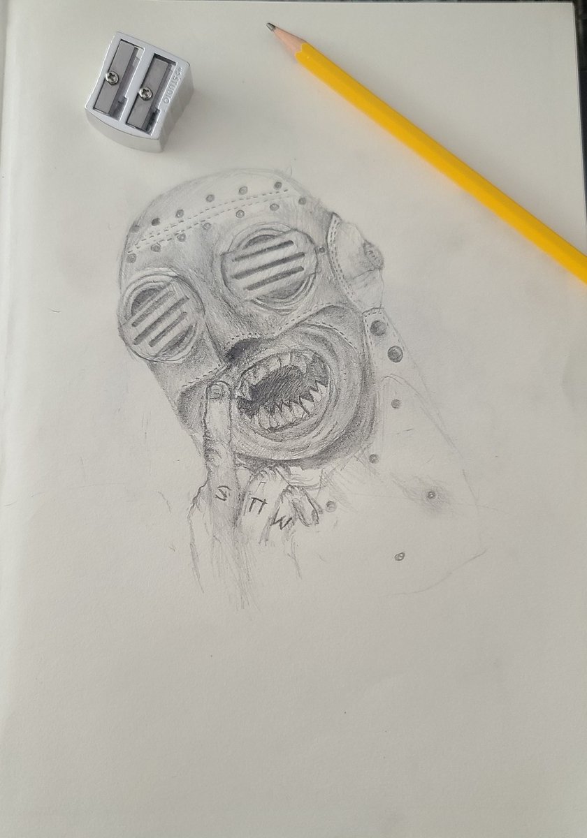 simon_cousineau's tweet photo. Hey @slipknot my 13yrs old daughter was so excited for the new album, she did a quick drawing for you guys 😁 https://t.co/H7hSriJ9Ip
