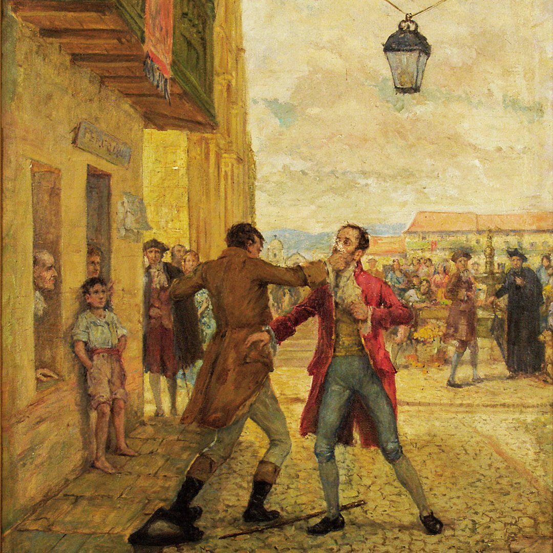 Mindependencia's tweet photo. ¿Qué pasó el 20 de julio de 1810?

Era viernes de mercado, un grupo de criollos llega a la tienda del español José González Llorente con la excusa de pedirle prestado un florero y él se niega.

#PorlaIndependencia https://t.co/Ywlbhn9cTI