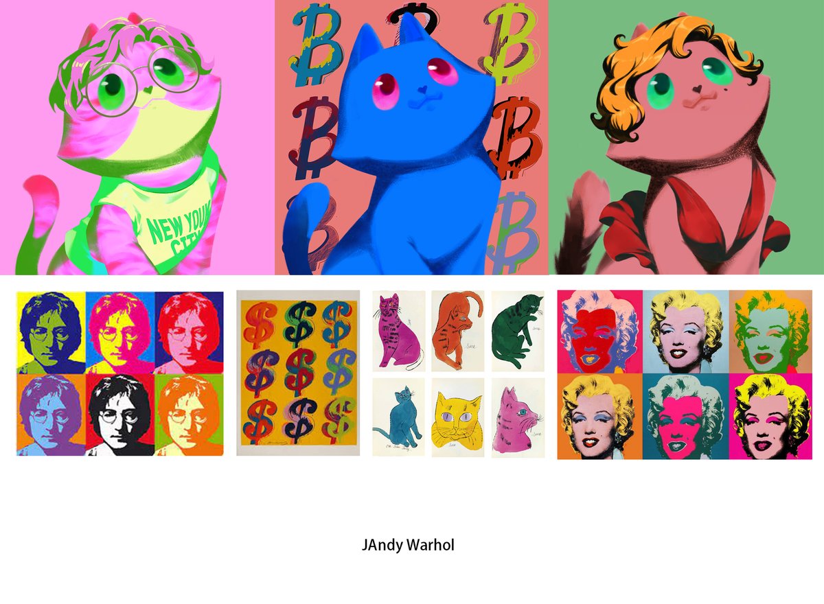 CatPlanetNFT's tweet photo. Today's cat is Andy Warhol (1928-1987)

One of the founders of the visual art movement Pop Art.
He has drawn many famous people and likes cats very much. 
He once published a book "25 Cats Name Sam and One Blue Pussy"
#NFT #NFTartist https://t.co/tYmfEsqLR8