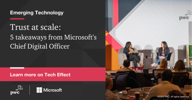 Microsoft’s CDO sits down with PwC to discuss building trust with technology. Create a plan using these five takeaways on transformational leadership: pwc.to/3B4VeKP